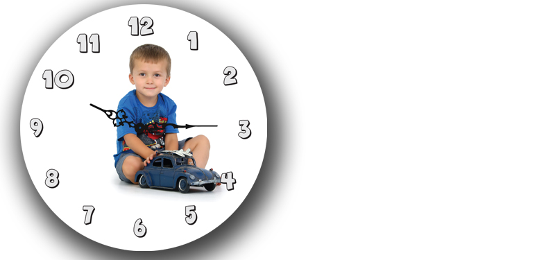 Printed Clock (wood 30cm)