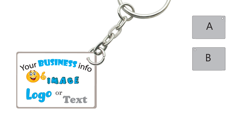 UV Printed Perspex Keyring (Rectangle)