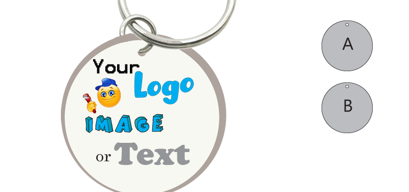 UV Printed Perspex Keyring (Circle)