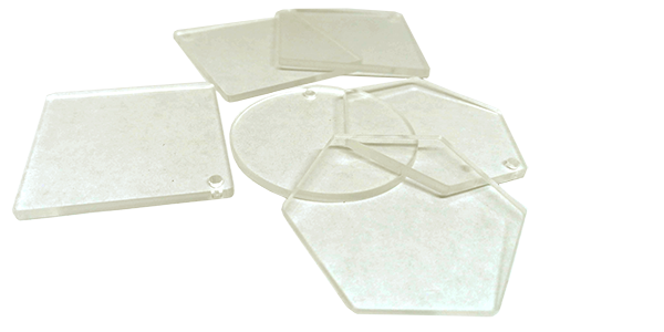 Perspex Tag 3mm clear ~50x50mm