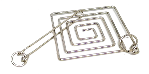 Wire brainteaser puzzle Large square maze (03)