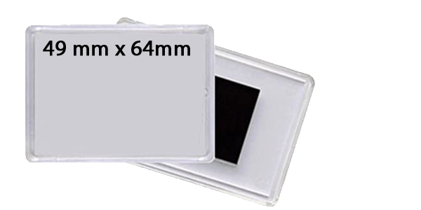 Blank Clip in Fridge Magnet (49mm X 68mm) Photo frame magnet