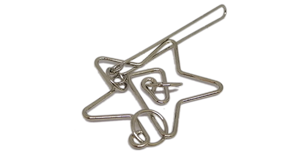 Wire brainteaser puzzle Large star (04)