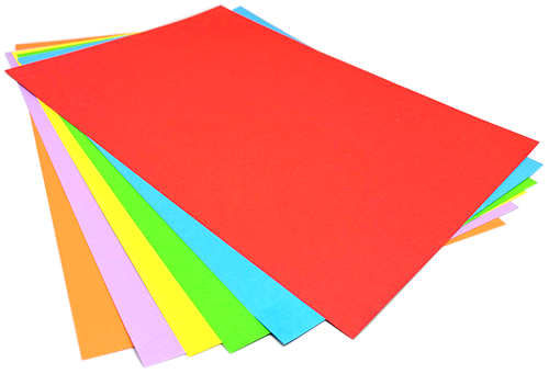 A4 Project board, Bright colours, 160gsm, 18 sheets