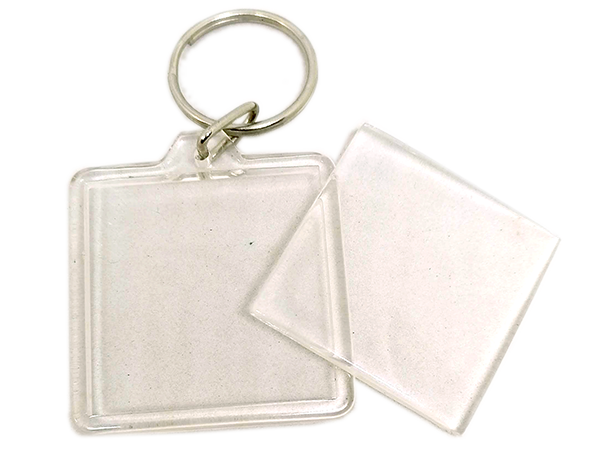 Blank Acrylic Keyring square (36mm X 36mm)