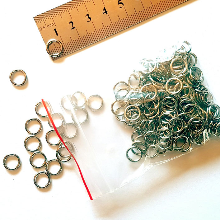 Jump ring 10mm, 50g bag ~135pcs