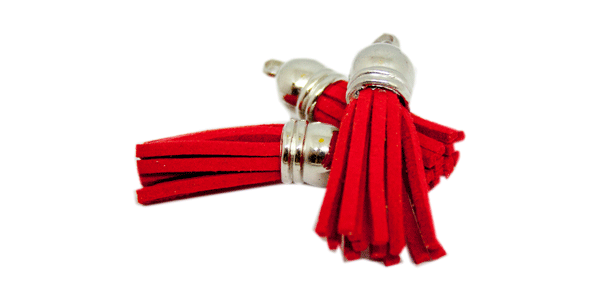 Tassel red with Silver cap