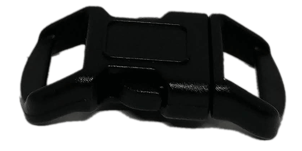 Buckle 11mm Small, Contour, Black, Quick release, Plastic