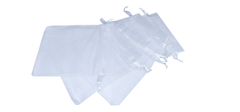 Organza bag, 70x90mm, White