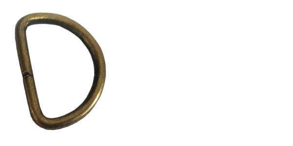 D-Ring (25mm, 3mm Thickness) Antique Brass