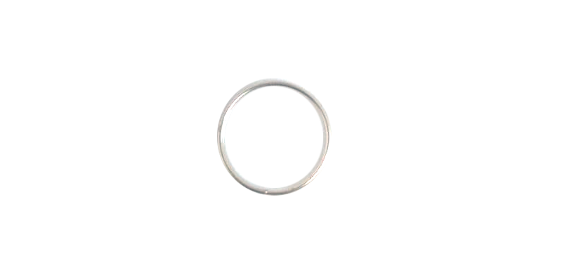 Silver 14mm Split Ring with Thin Wire