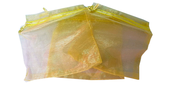 Organza bag, 90x120mm, Gold
