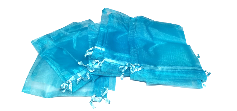 Organza bag, 90x120mm, Sky Blue