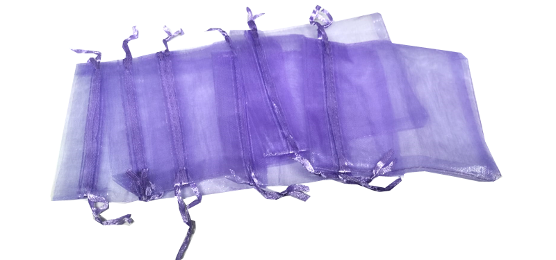 Organza bag, 90x120mm, Lavender