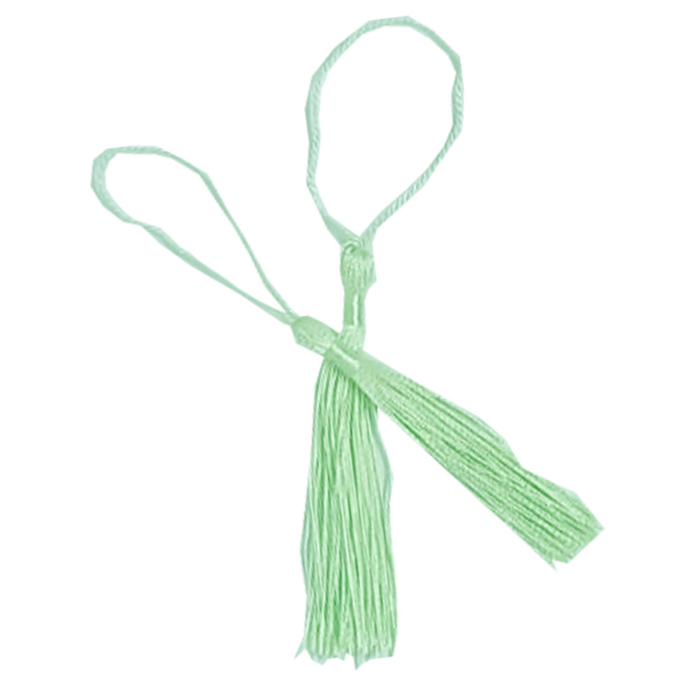 Mint Green Tassel, Thread 80mm with loop