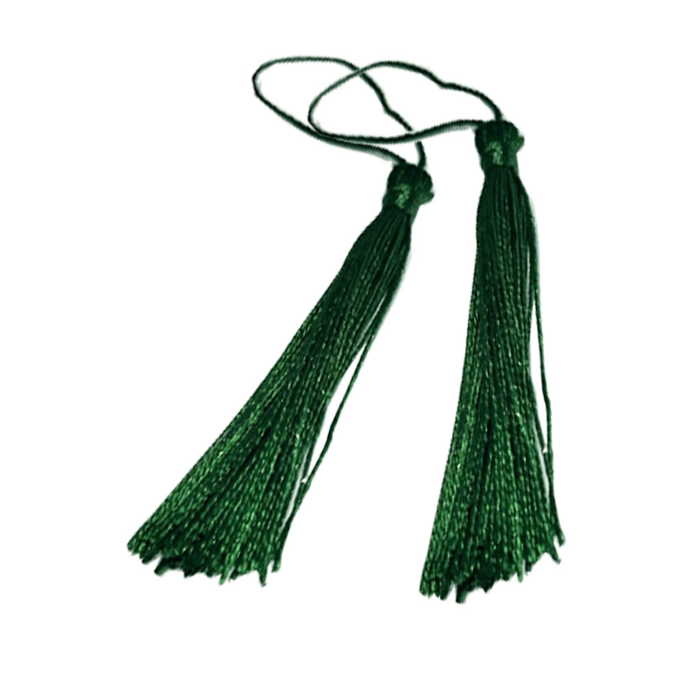 Grass green Tassel, Thread 80 mm with loop
