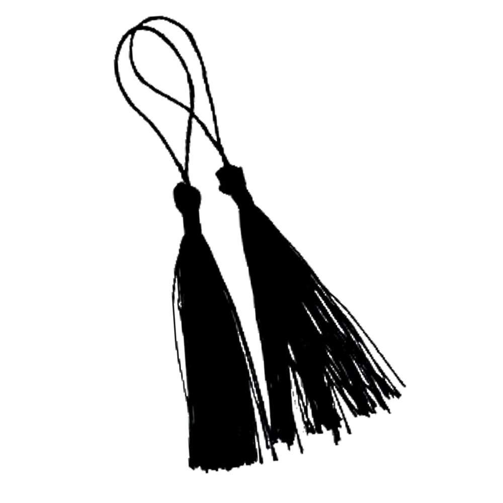 Tassel, Thread, Black 80mm with loop