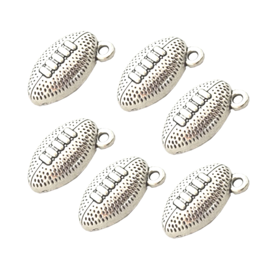 Charm, 6 identical rugby ball charms