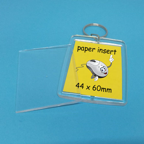 Blank Acrylic Keyring (44mm X 60mm)