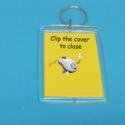 Blank Acrylic Keyring (44mm X 60mm)