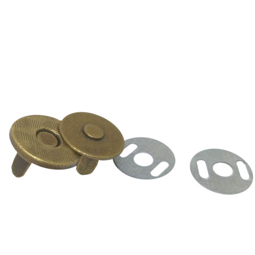 Magnetic Snap Fastener, 14x2mm, Antique Brass