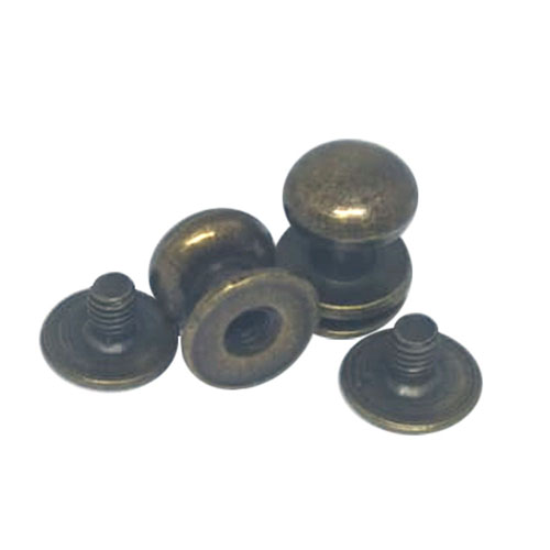 Screw rivet ball cap, 8.2x8x8.6mm (Antique Brass colour)