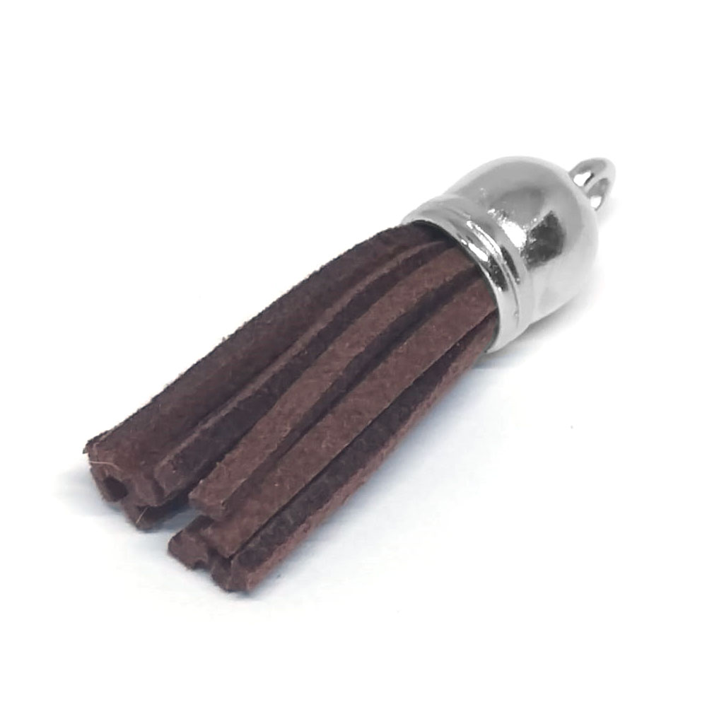 Tassel Dark brown with Silver cap