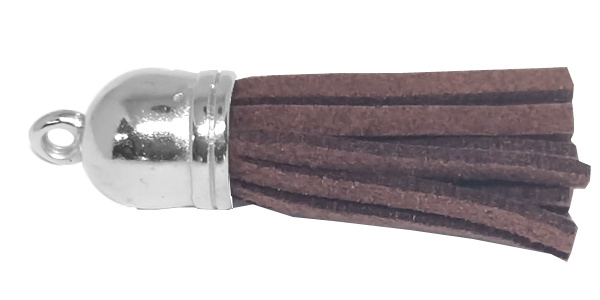 Tassel Dark brown with Silver cap