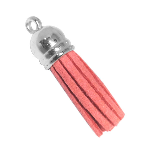 Tassel Strawberry Pink with Silver cap