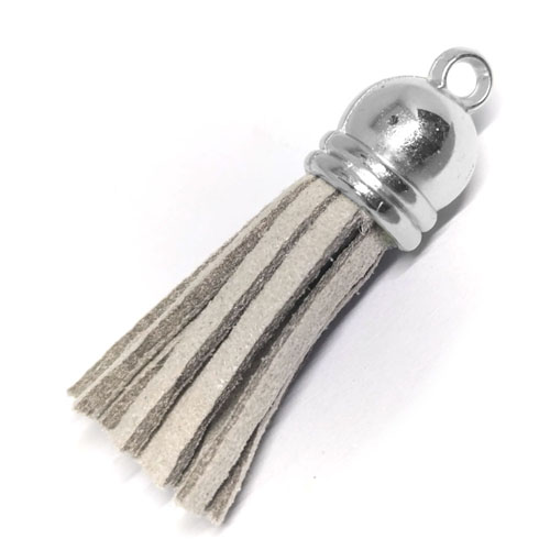 Tassel Light Grey with Silver cap