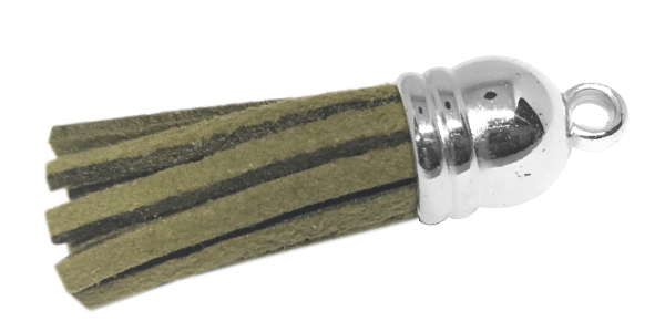 Tassel Olive with Silver cap