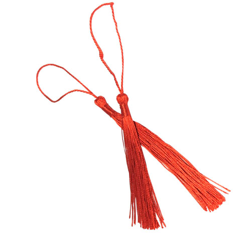 Red Tassel, Thread 80mm with loop