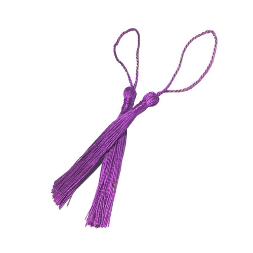 Tassel, Thread 80mm with loop, Violet / Purple