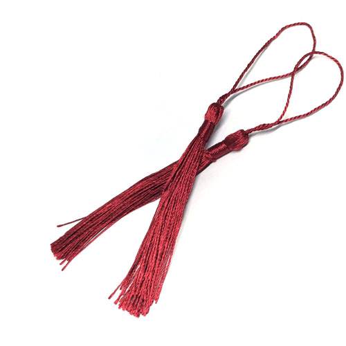Maroon Tassel, Thread 80mm with loop