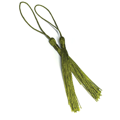 Olive Green Tassel - Thread 80mm with Loop