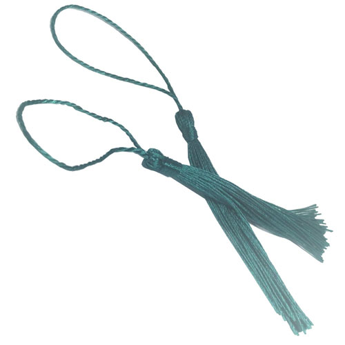 Deep Teal Tassel, Thread 80mm with loop