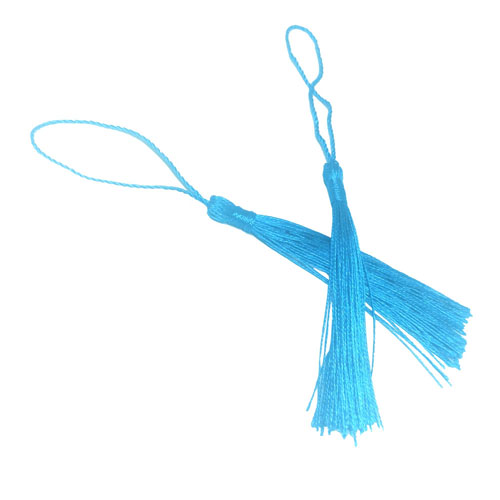Cyan Tassel, Thread 80mm with loop