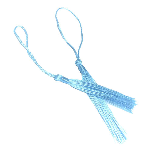 Baby Blue Tassel, Thread 80mm with loop