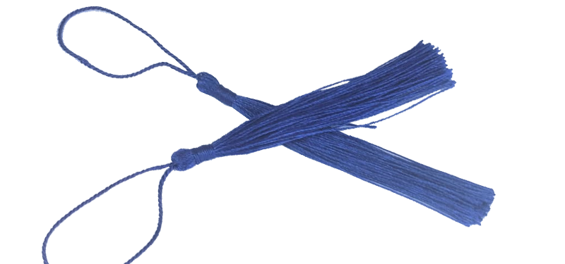 Royal Blue Tassel, Thread 80mm with loop