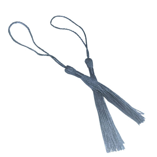 Charcoal Tassel, Thread 80mm with loop