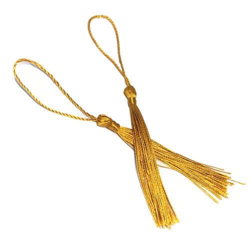 Gold Tassel, Thread 80mm with loop