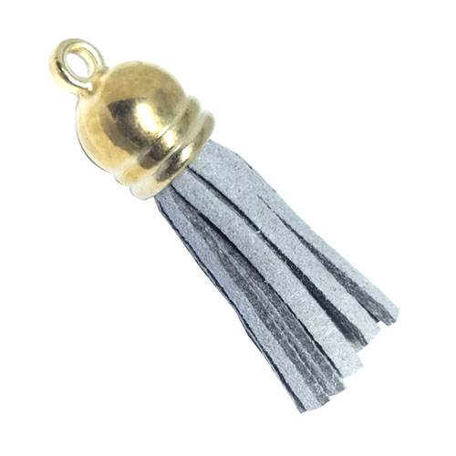 Tassel Light Grey with Golden cap
