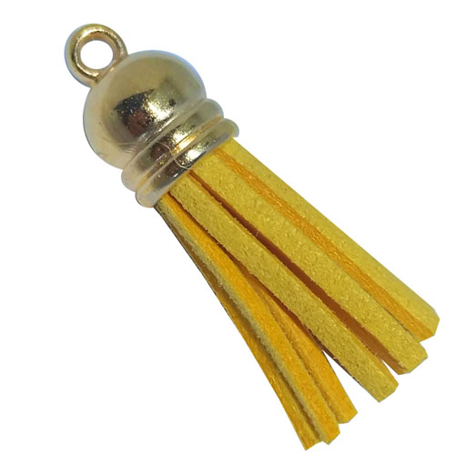 Tassel Mustard Yellow with Golden cap