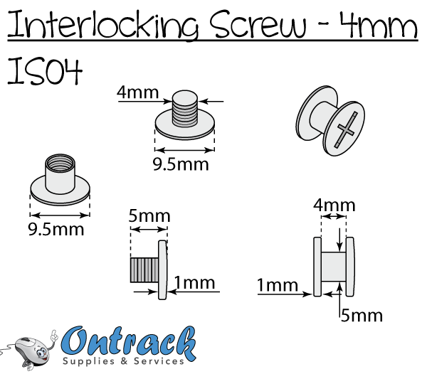 Interlocking screw 4mm