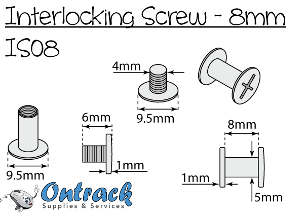 Interlocking screw 8mm