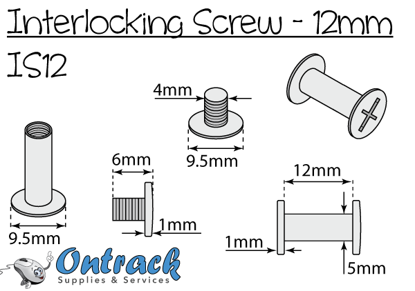 Interlocking screw 12mm