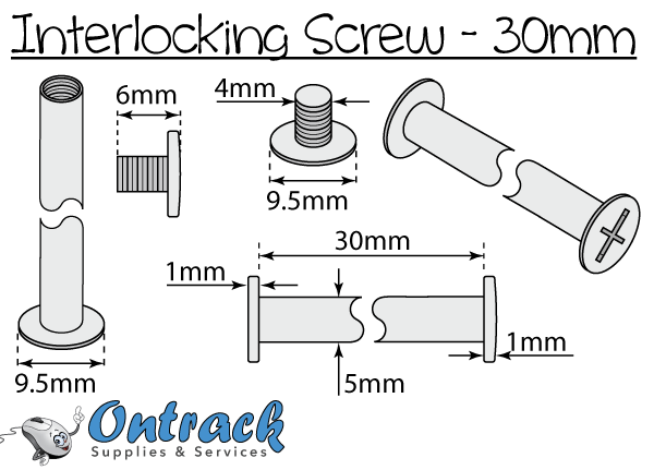 Interlocking screw 30mm