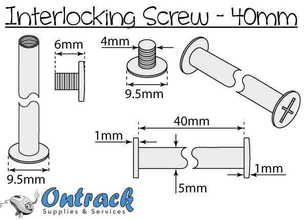 Interlocking screw 40mm