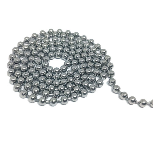 Ball chain, Stainless steel, 2.4mm (per meter)