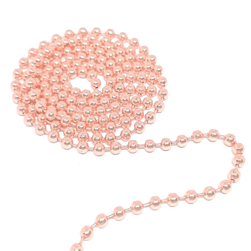 Ball chain, 3mm, Rose-Gold colour (sold per meter)